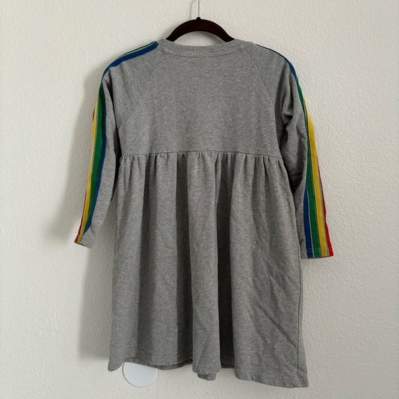 Hanna Andersson Girls Size 10 Gray Embroidered Hello Sunshine Dress - Picture 5 of 6